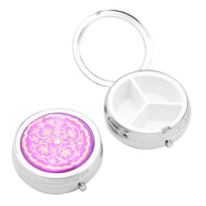 Plastic Round Mini Pillbox, Travel Pillbox